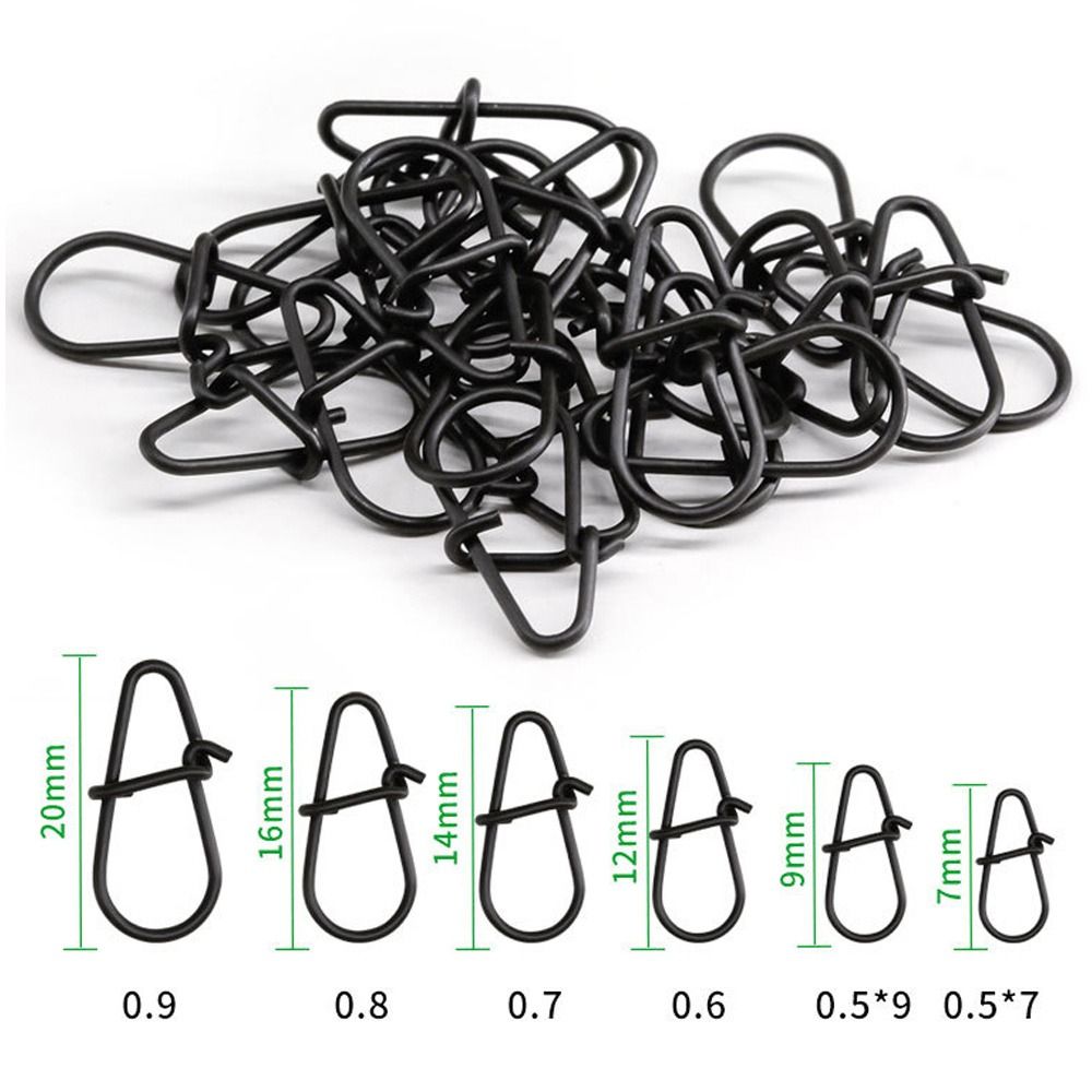 Fishing Hook Box - 100Pcs/lot Matte black Snap Fishing Barrel