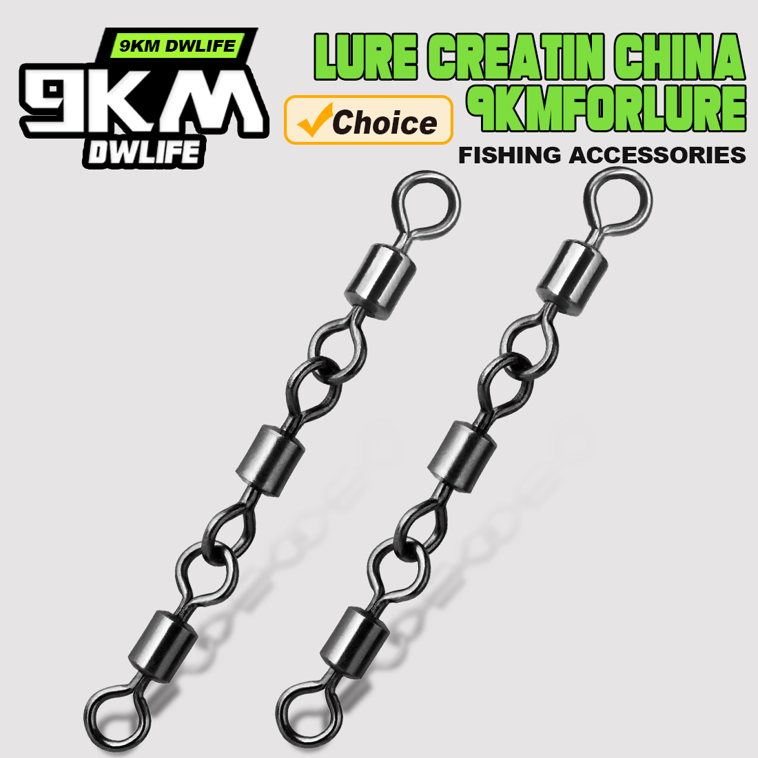 Fishing Hook Offset - Three Joint Rolling Swivels Fishing Accessories