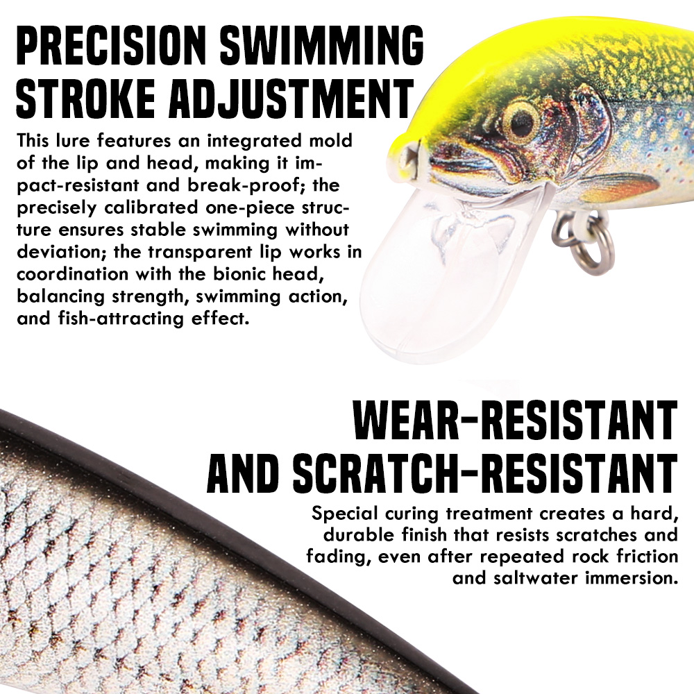 B&U Fishing Lures Sinking Minn - Fishing Hook Treble review and price
