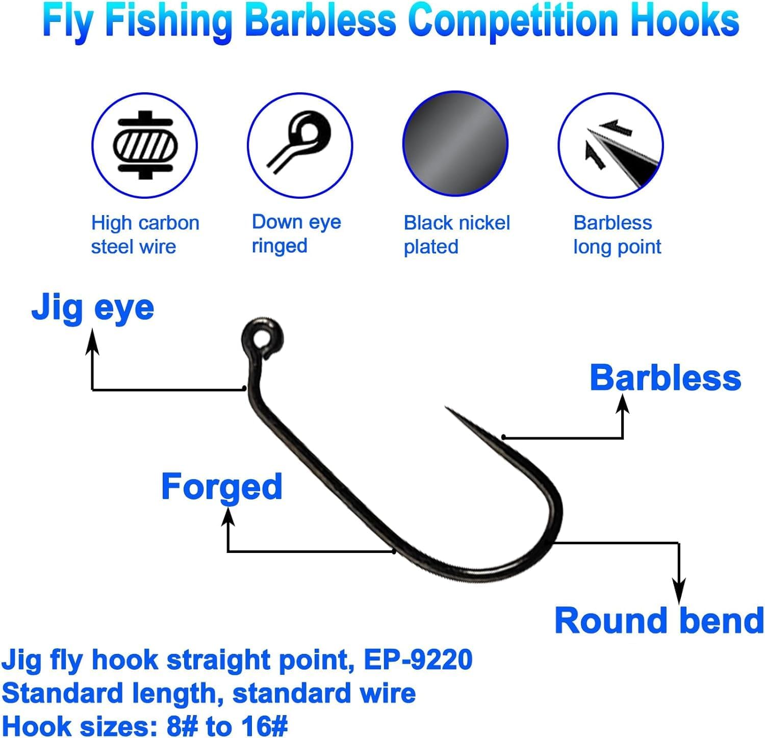 Aventik Eupheng 100PCS Competi - Fishing Hook Barbless review and price