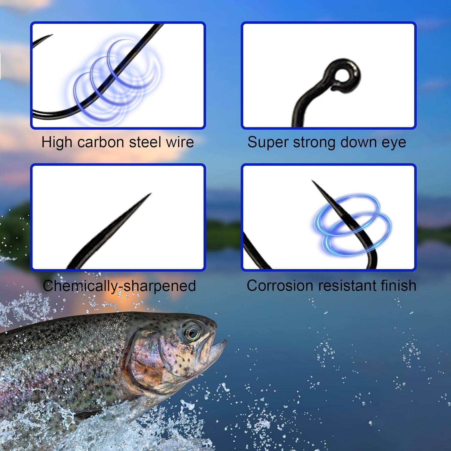 Aventik Eupheng 100PCS Competi - Fishing Hook Barbless review and price