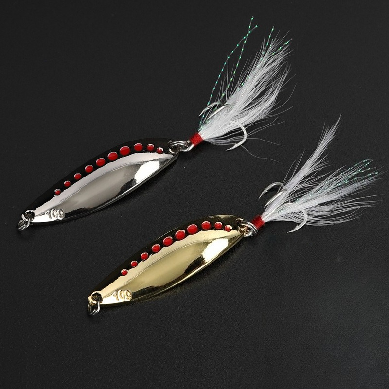1pcs 5g-20gMetal Spinner Spoon - Fishing Hook Treble review and price