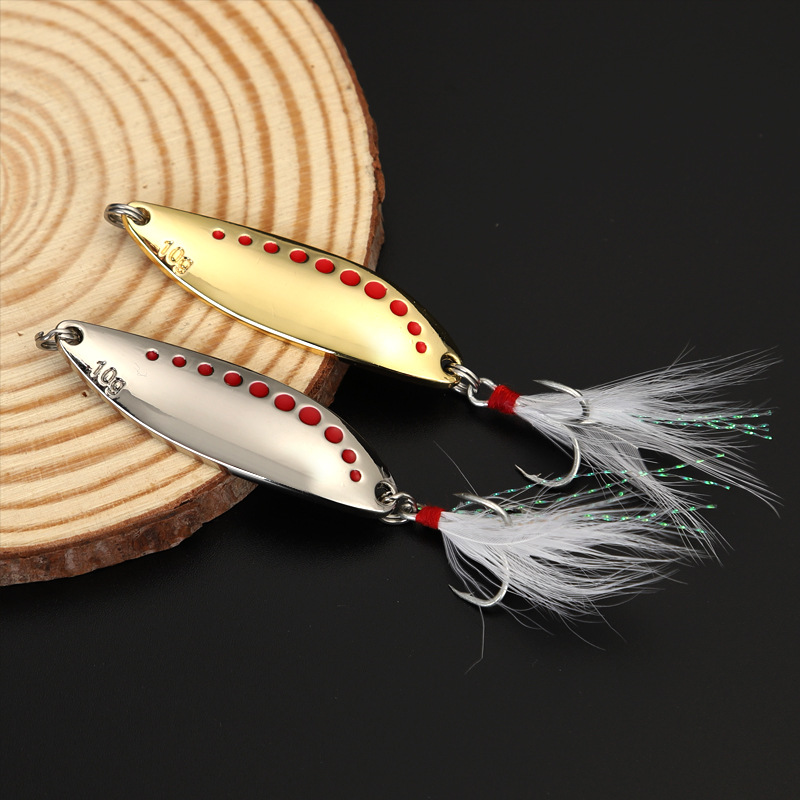 1pcs 5g-20gMetal Spinner Spoon - Fishing Hook Treble review and price