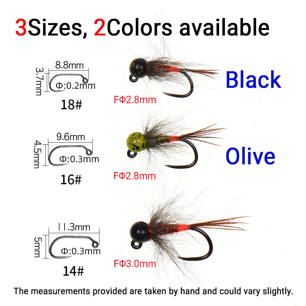 6PCS Jig Tungsten Bead Head Ny - Fishing Hook Barbless review and price