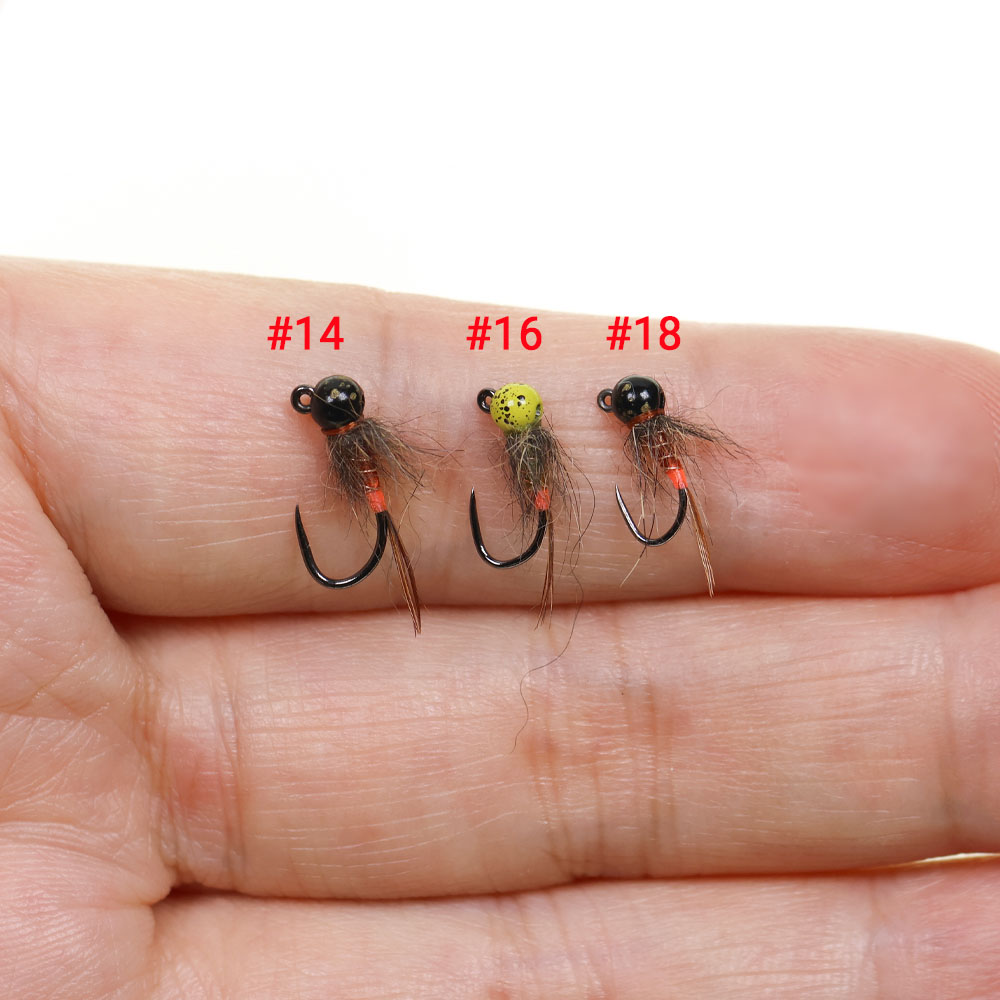 6PCS Jig Tungsten Bead Head Ny - Fishing Hook Barbless review and price