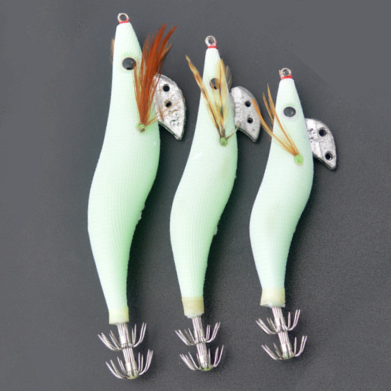 1PCS  Luminous Squid Jigs  Whi - Fishing Hook Size review and price