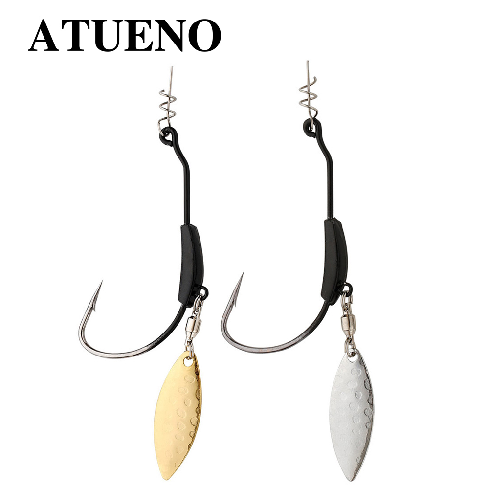 ATUENO 4pcs Offset Fishing Hoo - Fishing Hook Offset review and price