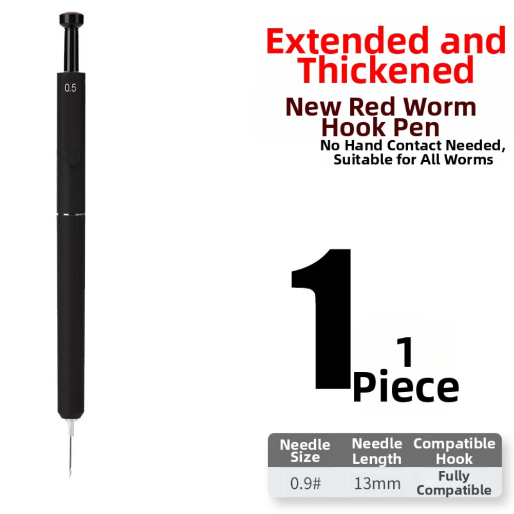 Red worm baiting device for fi - Fishing Hook Size review and price