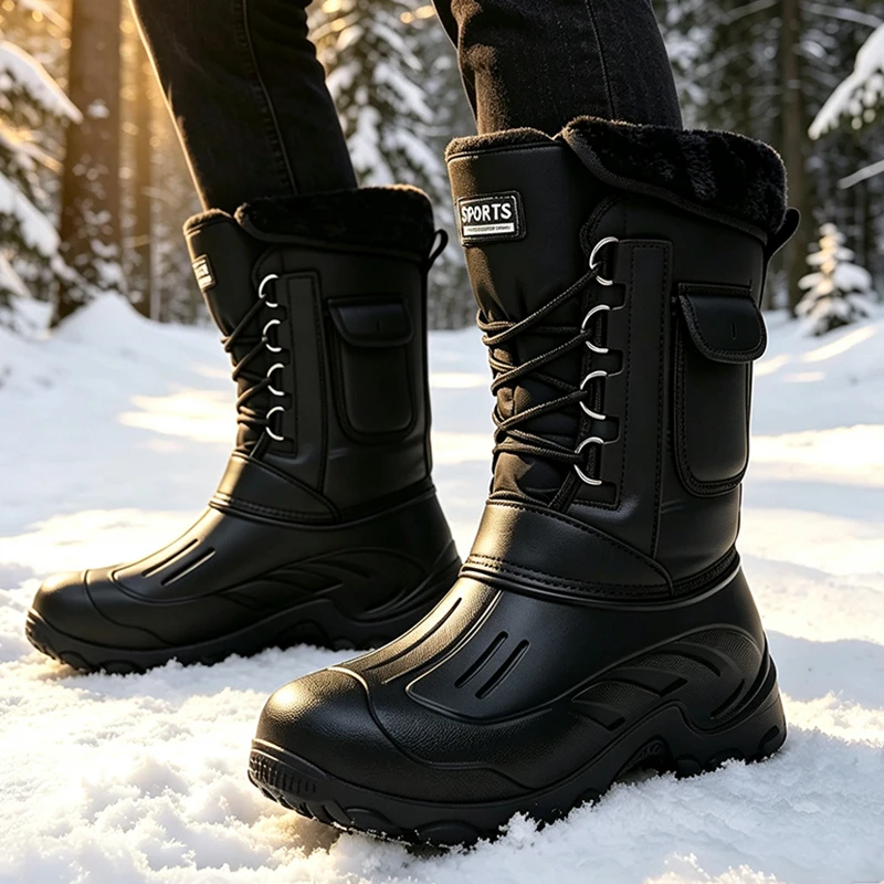 Men Winter Snow Boots Outdoor  - Fishing Hook review and price