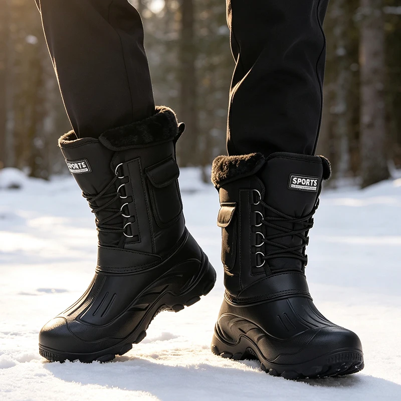 Men Winter Snow Boots Outdoor  - Fishing Hook review and price