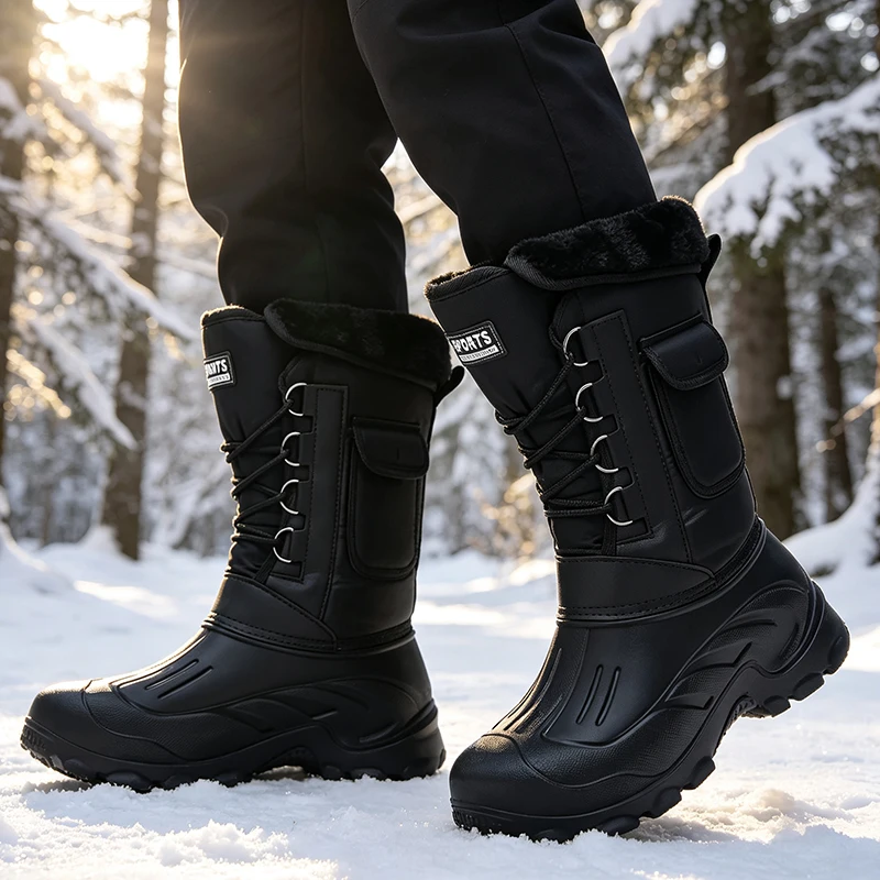 Men Winter Snow Boots Outdoor  - Fishing Hook review and price