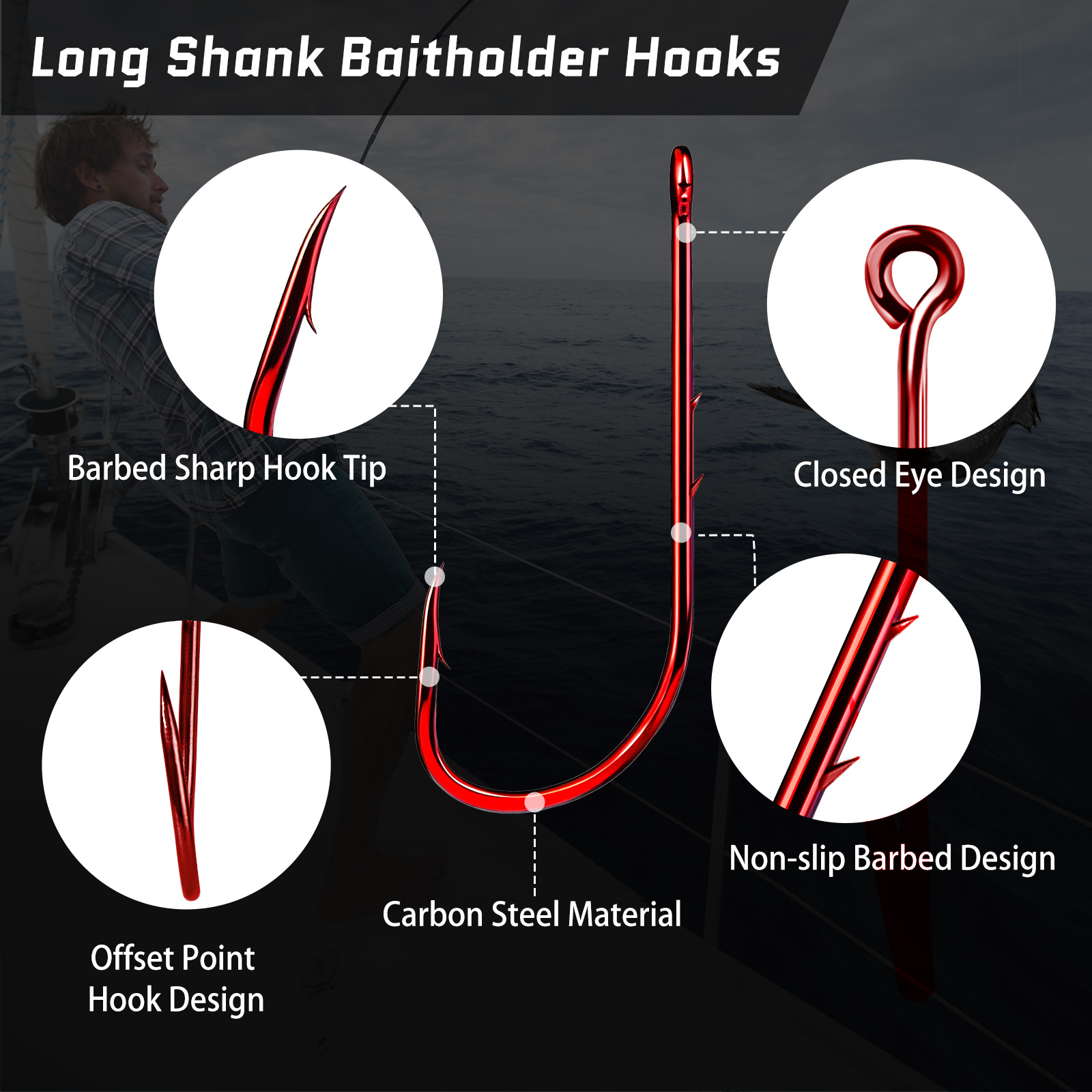 9KM Baitholder Fishing Hooks L - Fishing Hook Circle review and price