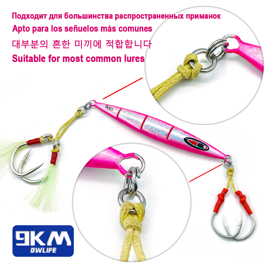 9KM Solid Ring Fishing 50pcs S - Fishing Hook Stainless Steel review and price