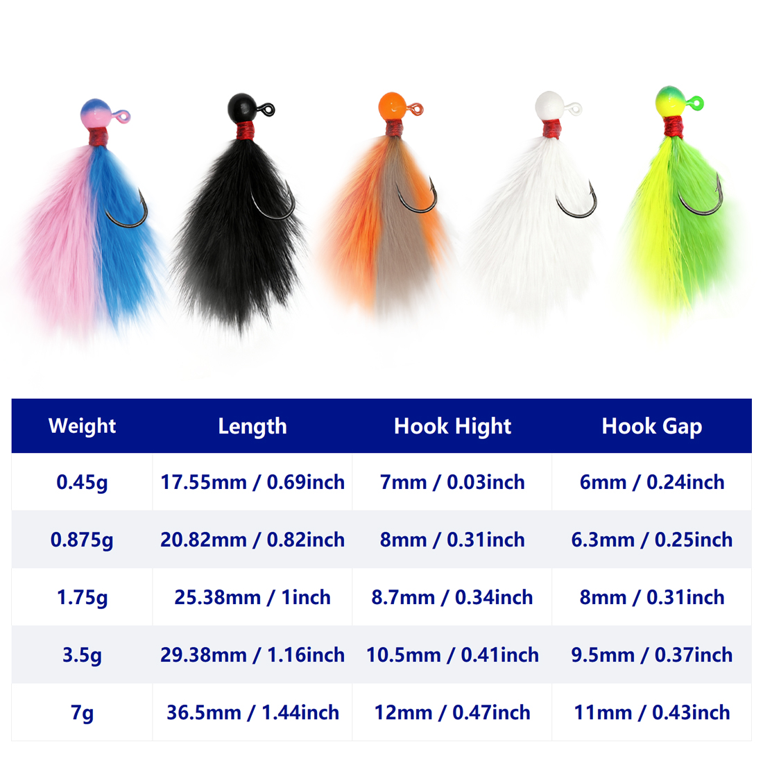 9KM 5pcs Mixed-Color Marabou J - Fishing Hook Assortment review and price