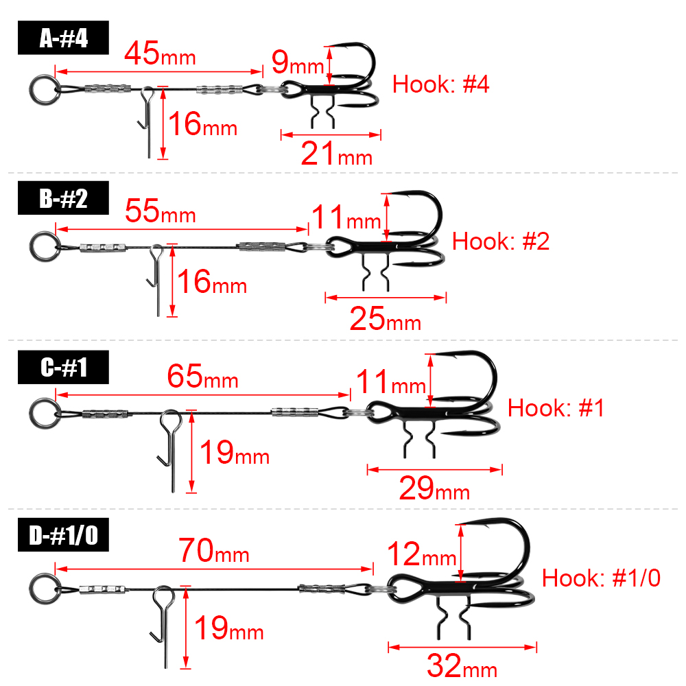 Rosewood 3pcs Strike Point Sti - Fishing Hook Treble review and price