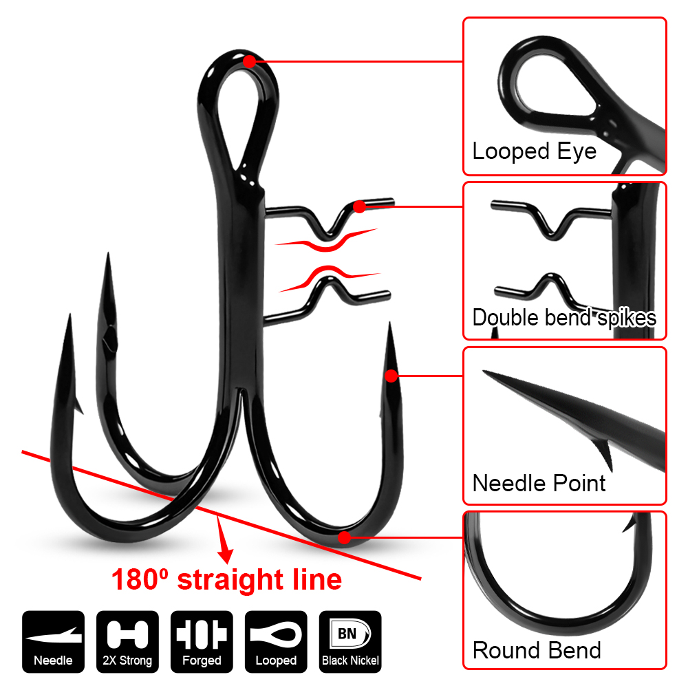Rosewood 3pcs Strike Point Sti - Fishing Hook Treble review and price