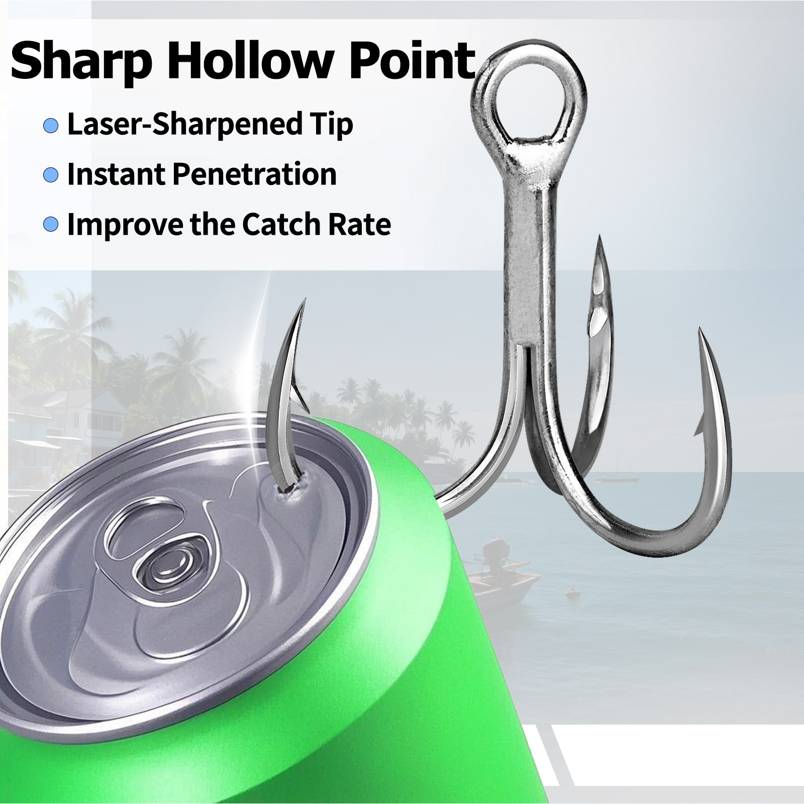 9KM Saltwater Treble Hooks 3X  - Fishing Hook Offset review and price