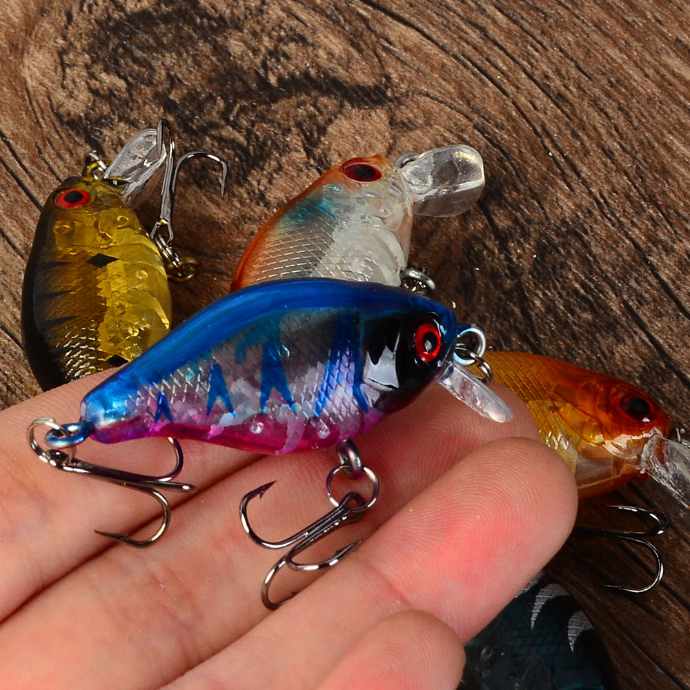 5pcs Floating Crankbaits Bait  - Fishing Hook Treble review and price