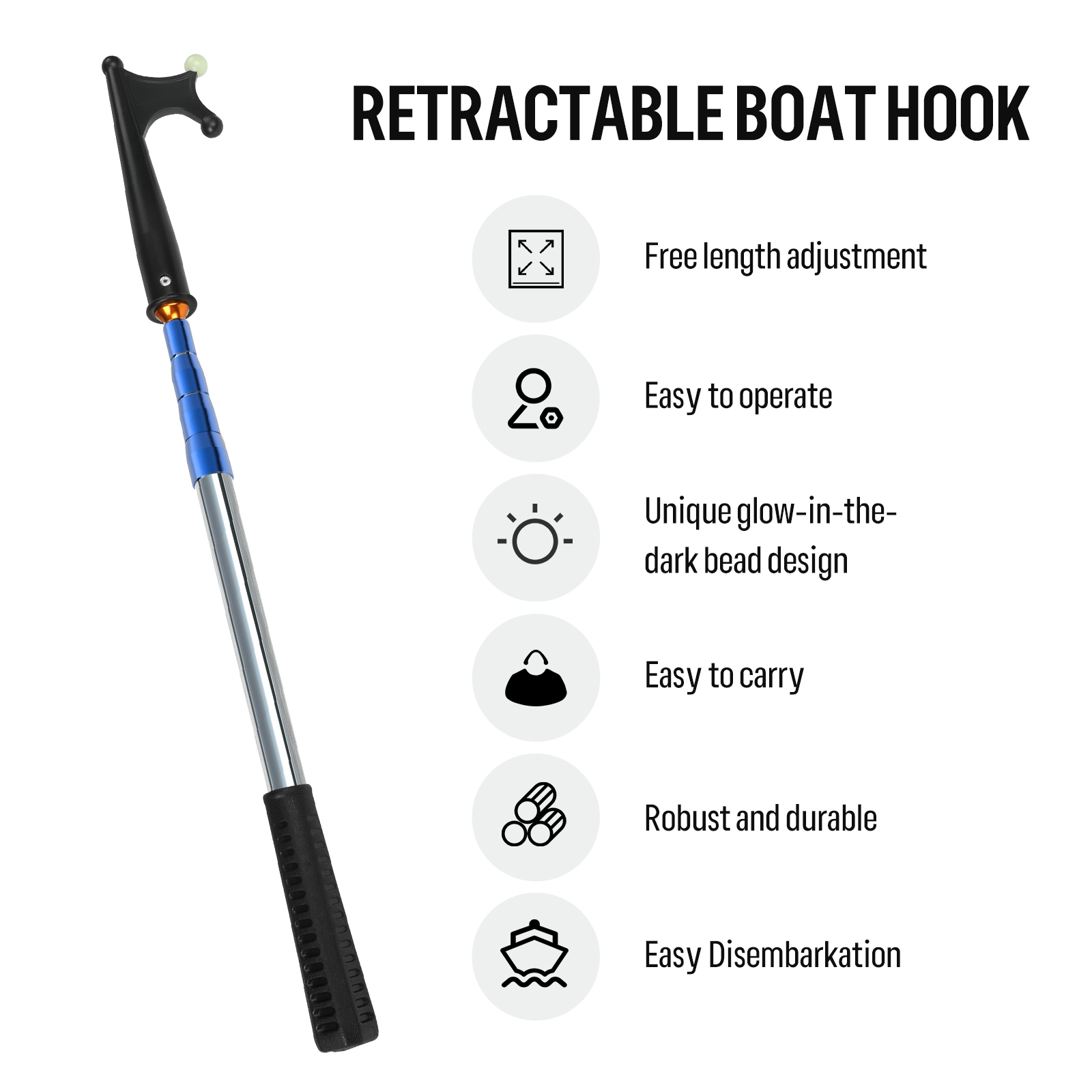 SANLIKE Retractable Luminous B - Fishing Hook Stainless Steel review and price