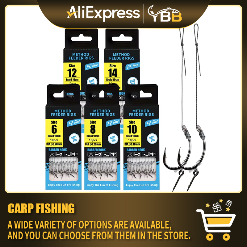 Method Feeder Rigs with Barbed - Fishing Hook Assortment review and price