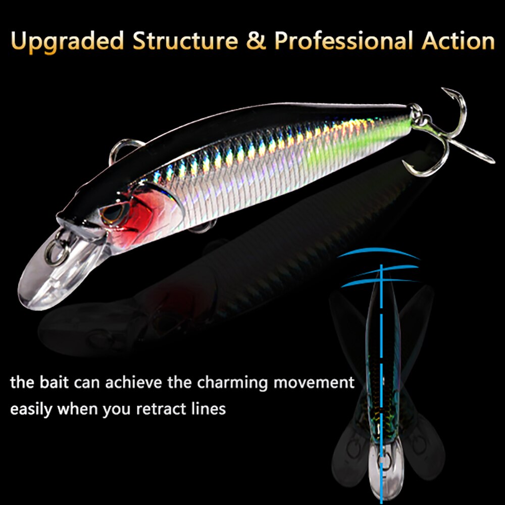 Sinking Minnow 19g Floating Je - Fishing Hook Treble review and price