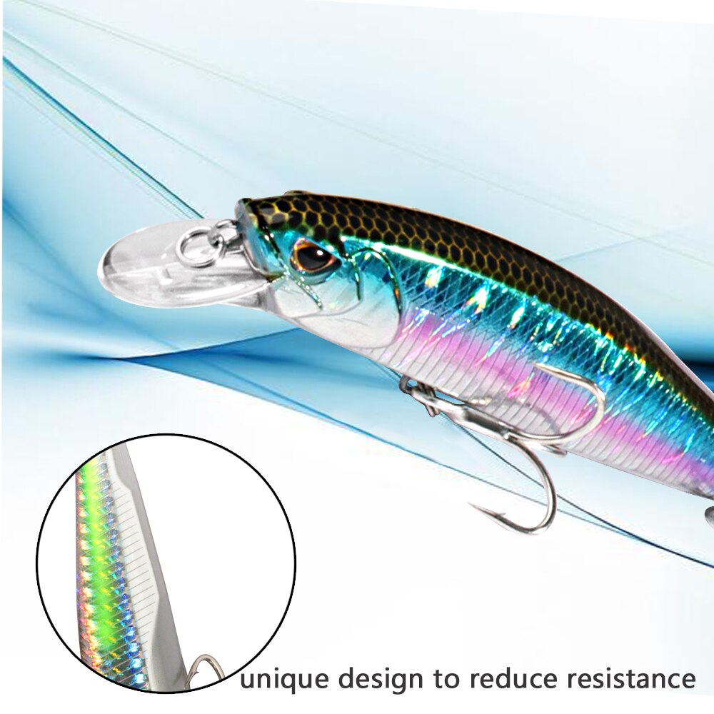 Sinking Minnow 19g Floating Je - Fishing Hook Treble review and price