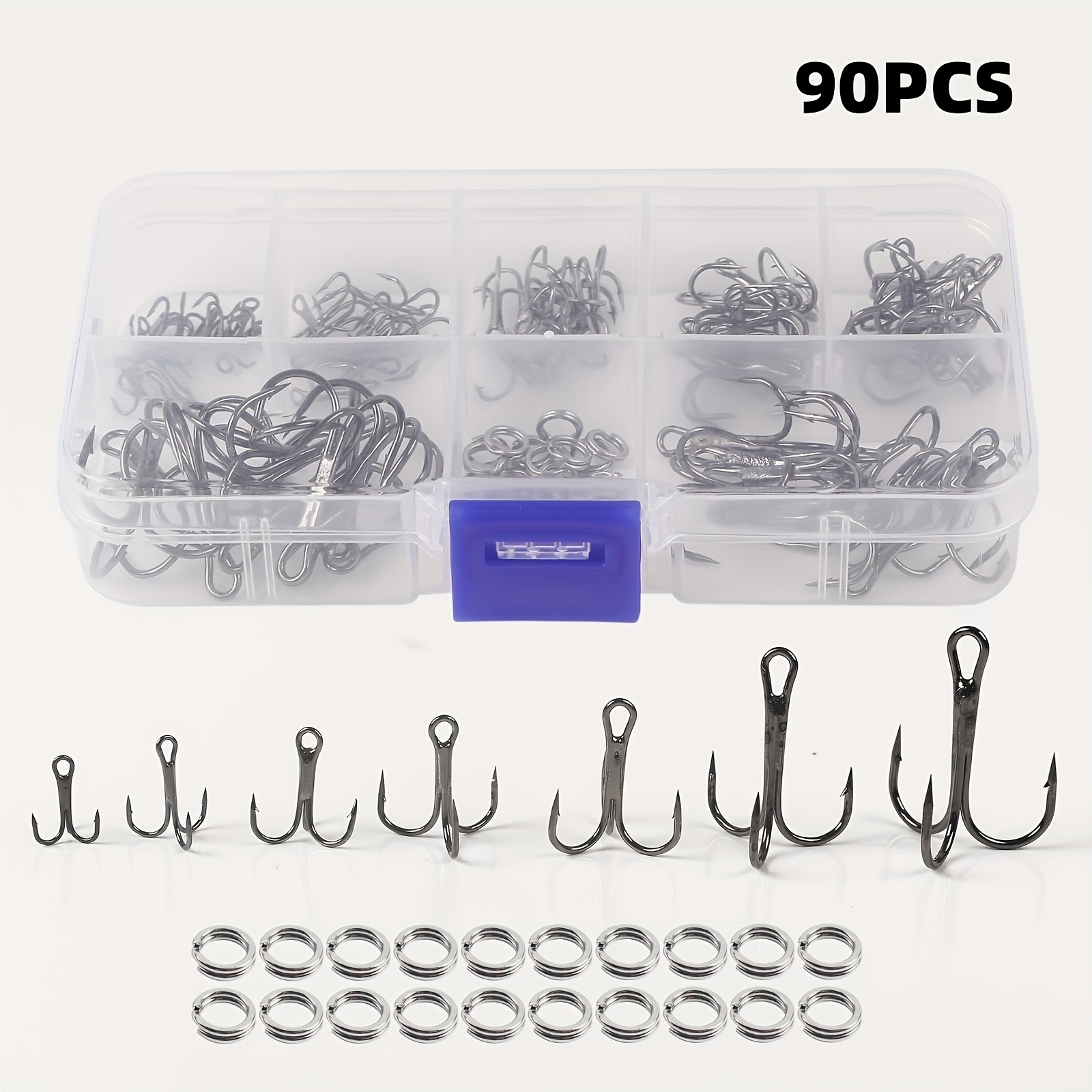 90pcs/set The lure triple-hook - Fishing Hook Assortment review and price